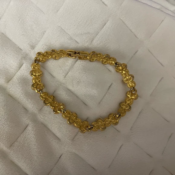 Swarovski Signed Bubble Tennis Bracelet | Gold Plated | Clear Crystals | Retired - Picture 5 of 8